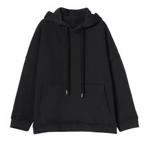 Street Style Cotton Casual Hoodie Plain Oversized Cute Hoodie for Woman