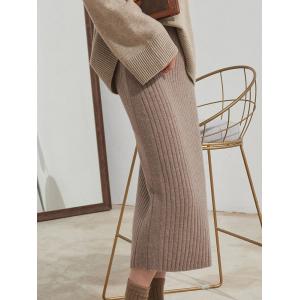 Soft Comfy Camel Maxi Skirt Slim-Fitting Elegant A-Line Skirt