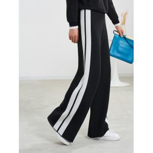 Sporty Style Side Striped Pants Casual Yoga Slack Pants