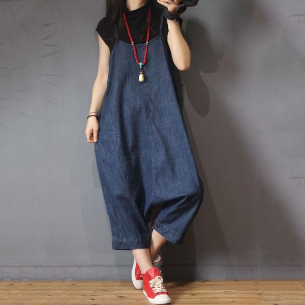 Large Size Denim Fisherman Pants Womans Fashion Culottes