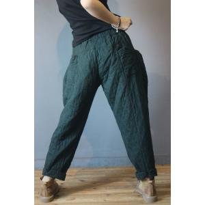 Comfy Style Quilted Baggy Pants Winter Casual Trousers for Senior Woman
