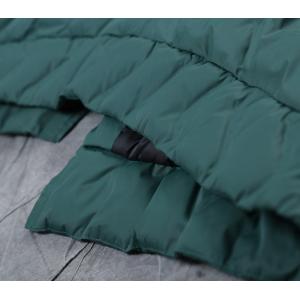 Wave Patterns Womans Hooded Coat Quilted Puffer Coat