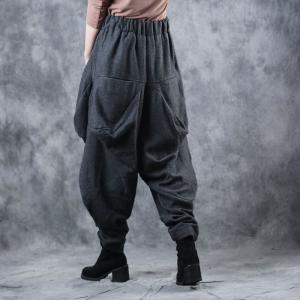 Loose-Fitting Designer Harem Pants Womans Black Balloon Pants