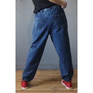 Pockets Decoration Vintage Jeans Denim Baggy Harem Pants