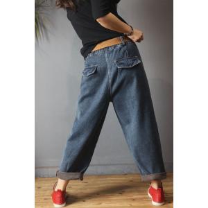 Street Style Baggy Harem Pants Womans Distressed Boyfriend Jeans