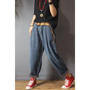 Street Style Baggy Harem Pants Womans Distressed Boyfriend Jeans