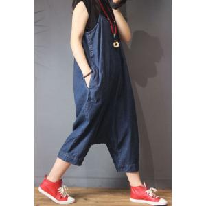 Large Size Denim Fisherman Pants Womans Fashion Culottes