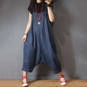 Large Size Denim Fisherman Pants Womans Fashion Culottes