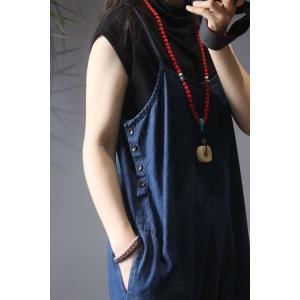 Large Size Denim Fisherman Pants Womans Fashion Culottes