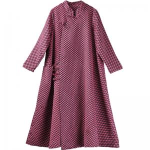 Chinese Pankou Flared Winter Coat Oversized Woolen Coat for Woman