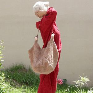 Cotton Linen Casual Hobo Bag Minimalist Bohemian Shoulder Bag