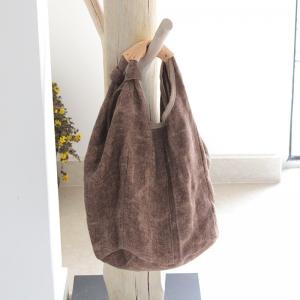 Cotton Linen Casual Hobo Bag Minimalist Bohemian Shoulder Bag