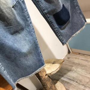 Straight-Leg Blue Contrast Baggy Jeans Womans Denim Bootcuts