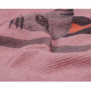 Long Sleeve Cat Pattern Knitting Dress Large Hoodie Pink Dress