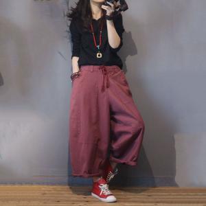 Street Fashion Cotton Harem Pants Womans Baggy Trousers