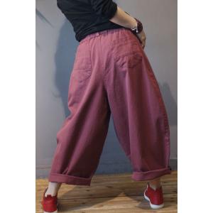 Street Fashion Cotton Harem Pants Womans Baggy Trousers