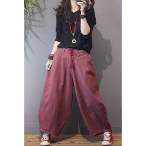 Street Fashion Cotton Harem Pants Womans Baggy Trousers