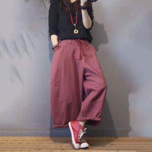 Street Fashion Cotton Harem Pants Womans Baggy Trousers