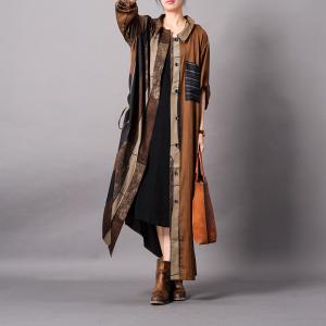 Button Down Silky Oversized Shirt Dress Printed Vintage Outerwear