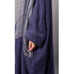 Novel Prints Plus Size Maxi Dress Linen Folk Caftan