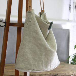 Special Buttons Cotton Linen Shoulder Bag Plain Tote Bag  for Woman