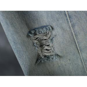 Vintage Blue Distressed Baggy Jeans Womans Fashion Wide Leg Jeans