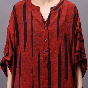 V-Neck Striped Asymmetrical Oversized Shirt with Silky Wide Leg Pants