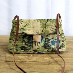 Casual Style Cotton Linen Messenger Womans Printed/ Plain Bag