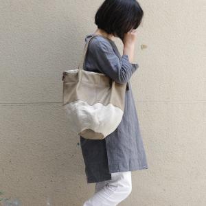 Linen Splicing Bucket Bag Fashion Womans Handbag