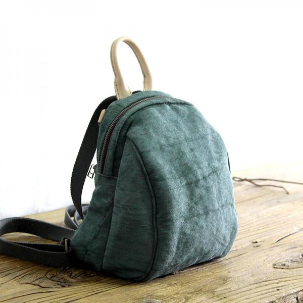 Korean Style Cotton Linen Handbag Small Backpack for Woman