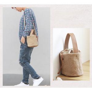 Solid Color  Drawstring Bucket Bag Small Handbag for Woman