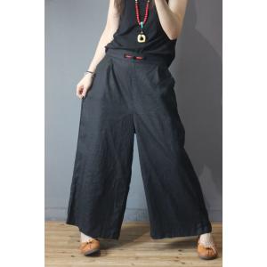 Spring Fashion Minimalist Pants Flax Vintage Palazzo Pants