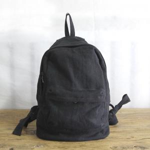 Preppy Style Ramie Backpacks Casual Korean Bag