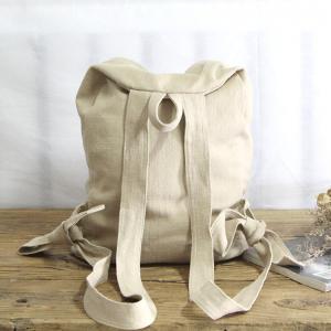 Preppy Style Ramie Backpacks Casual Korean Bag