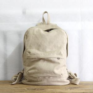 Preppy Style Ramie Backpacks Casual Korean Bag