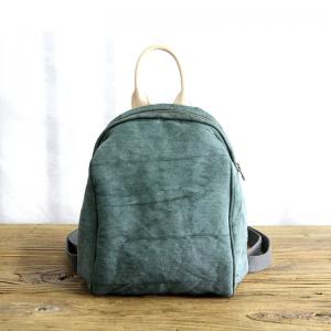 Korean Style Cotton Linen Handbag Small Backpack for Woman