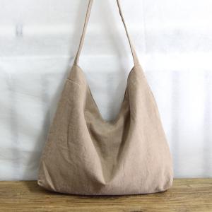Easy-Matching Minimalist Hobo Bag Cotton Linen Casual Korean Shoulder Bag
