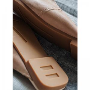 Soft Cowhide Leather Mules Shoes Summer Slip-On Flats for Woman