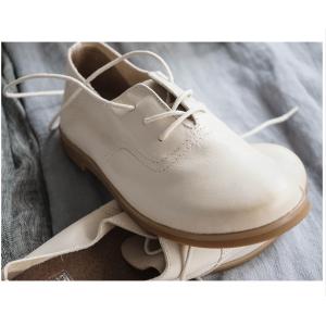 British Style Lace Up Oxford Shoes Handmade Vintage Flats