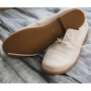 British Style Lace Up Oxford Shoes Handmade Vintage Flats