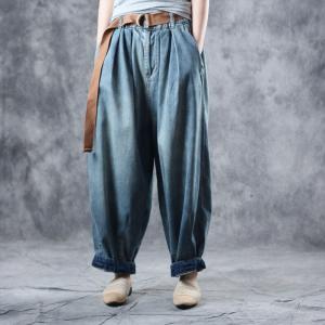 Comfy Cotton Harem Pants Womans Baggy Jeans