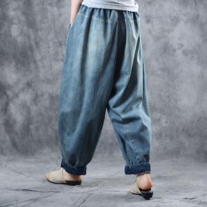Comfy Cotton Harem Pants Womans Baggy Jeans