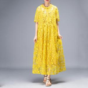 High-End Jacquard Lace Dress High-Waisted Beautiful Shirt Dress with A Long Camisole