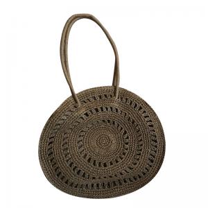 Beach Fashion Straw Crochet Bag Handmade Round Handbag
