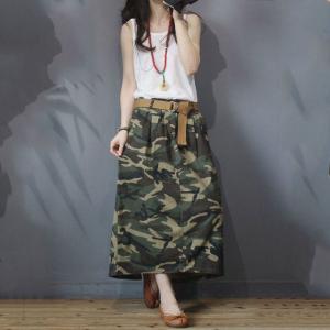 Street Fashion Camouflage Skirt Fashion A-Line Skirt for Woman