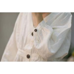 Puff Sleeve V-Neck Designer Blouse Linen Slim Waist Shirt