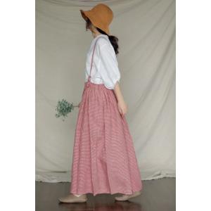 French Style Small Plaids Slip Dress Linen Gingham Mom Skirt Overalls