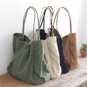 Casual Style Plain Womans Canvas Bag Medium Tote Bag