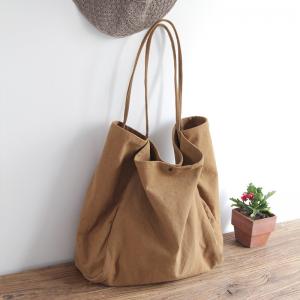 Casual Style Plain Womans Canvas Bag Medium Tote Bag