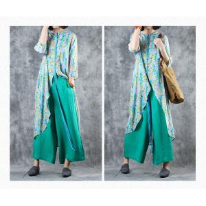 Summer Fashion Wide Leg Pants Beach Linen Casual Trousers